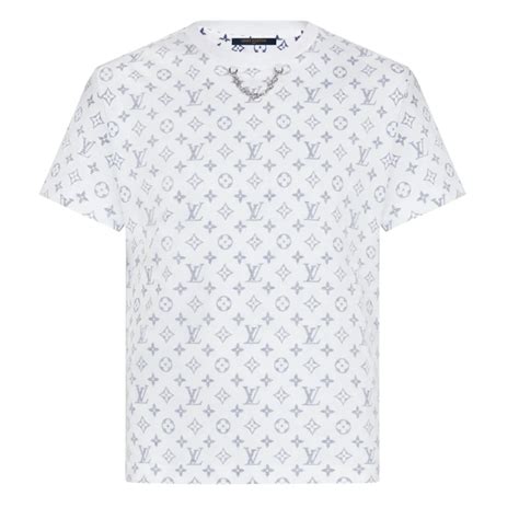 lv t shirt white|louis vuitton monogram shirt.